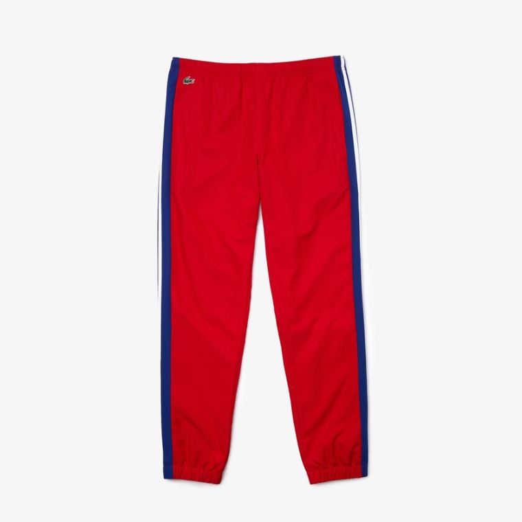 Lacoste SPORT Contrast Bands Lehké Tracksuit Pants Červené Blankyt Bílé | erStTjll