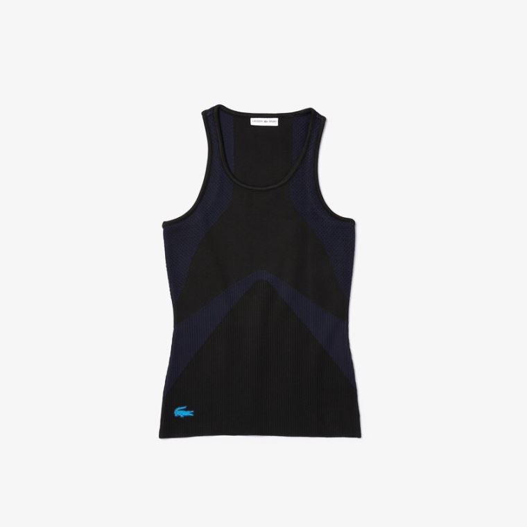 Lacoste SPORT Ergonomic Knit Tank Top Černé Tmavě Blankyt Blankyt | d5sIw90U