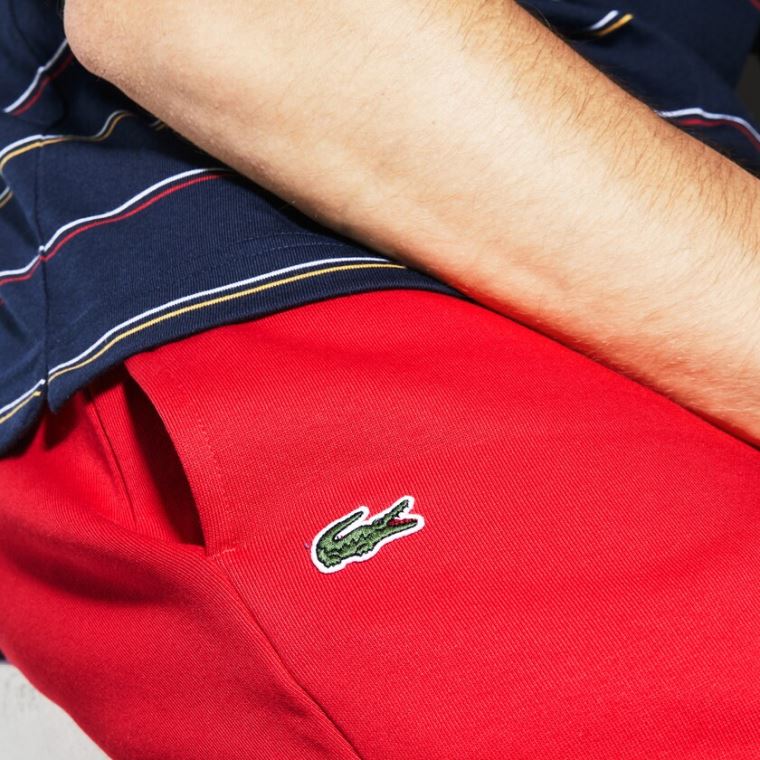 Lacoste SPORT Fleece Tenisové Sweatpants Červené | jEevYZ5p