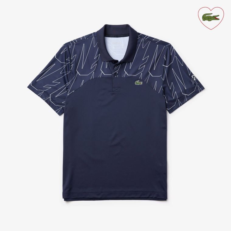 Lacoste SPORT Novak Djokovic Prodyšný Ultra-Light Polo Shirt Tmavě Blankyt Blankyt Bílé | nC0115q9