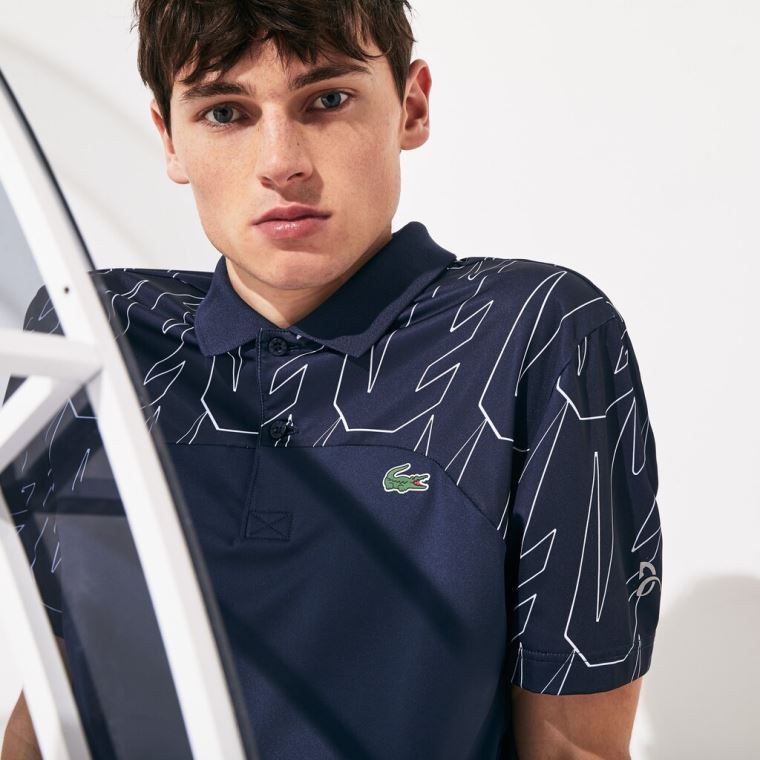 Lacoste SPORT Novak Djokovic Prodyšný Ultra-Light Polo Shirt Tmavě Blankyt Blankyt Bílé | nC0115q9