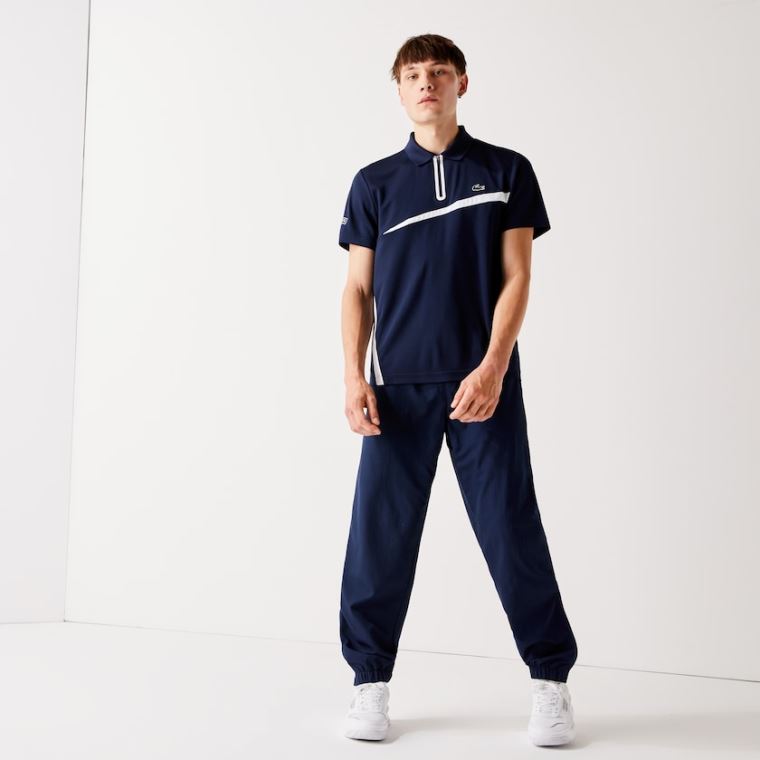 Lacoste SPORT Performance Side Zip Track Pants Tmavě Blankyt Blankyt | 4Z8xAq8f