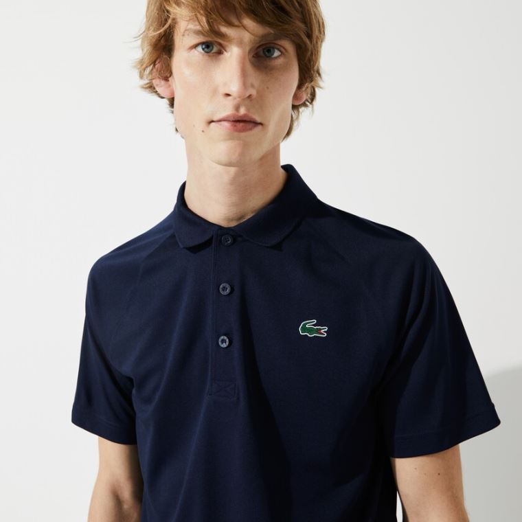 Lacoste SPORT Prodyšný Run-Resistant Interlock Polo Shirt Tmavě Blankyt Blankyt | DcbHzlAr