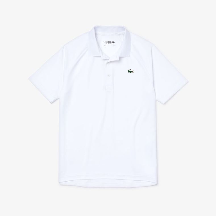 Lacoste SPORT Prodyšný Run-Resistant Interlock Polo Shirt Bílé | LigxzTsy