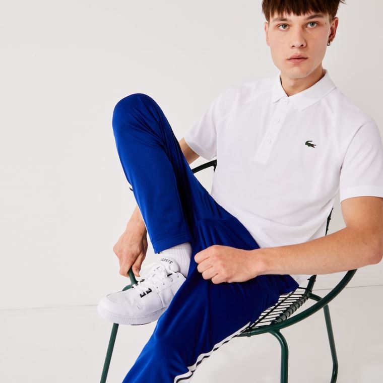 Lacoste SPORT Prodyšný Run-Resistant Interlock Polo Shirt Bílé | LigxzTsy