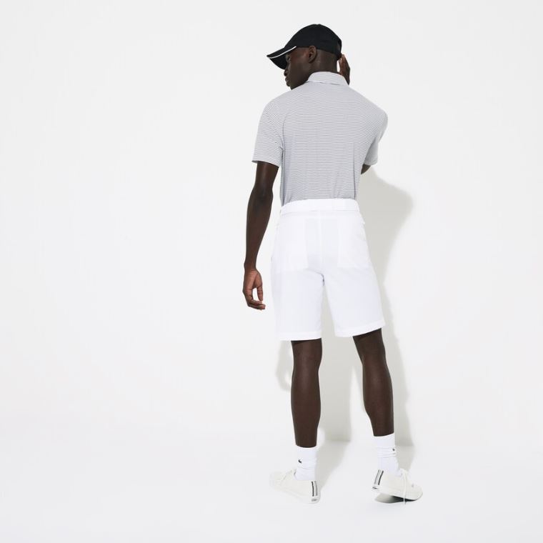 Lacoste SPORT Prodyšný Stretch Golfové Bermudas Bílé | YkAxZZaf