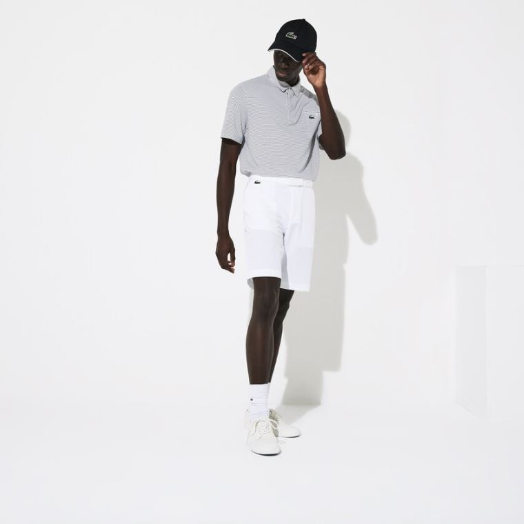 Lacoste SPORT Prodyšný Stretch Golfové Bermudas Bílé | YkAxZZaf