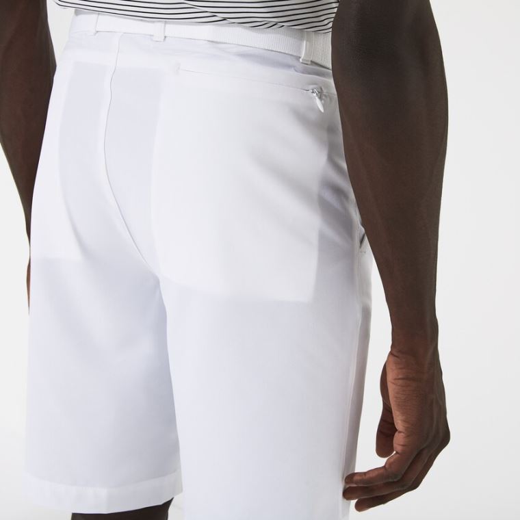 Lacoste SPORT Prodyšný Stretch Golfové Bermudas Bílé | YkAxZZaf