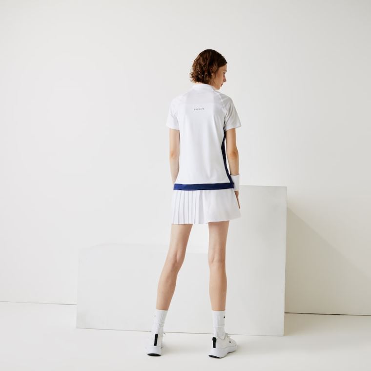 Lacoste SPORT Prodyšný Stretch Tenisové Polo Shirt Bílé Blankyt Zelene Černé | khpedLwK