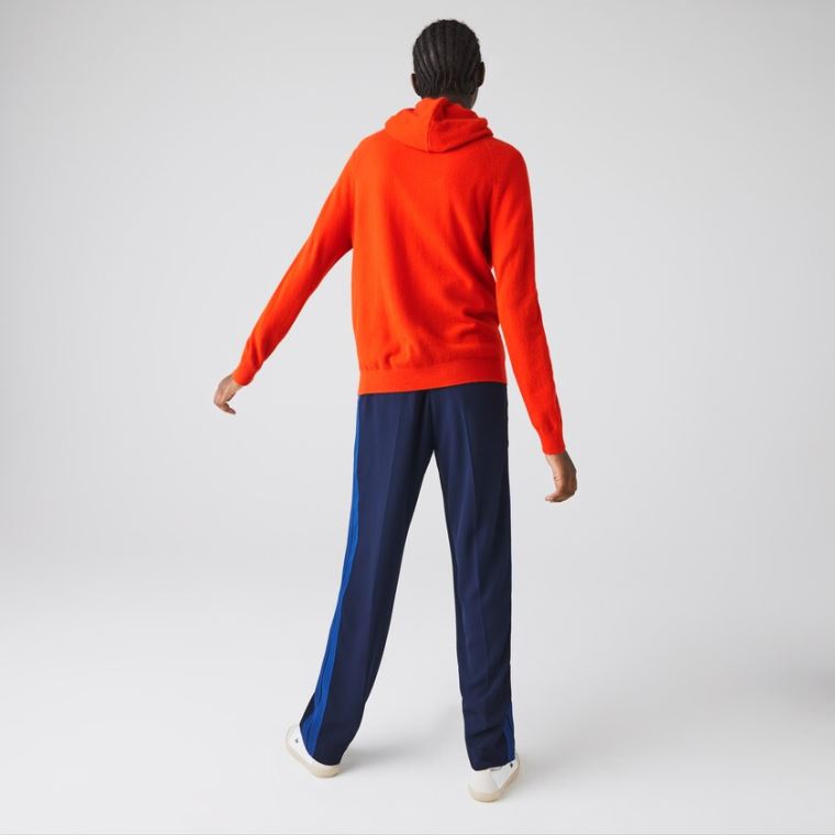 Lacoste SPORT Recycled Cashmere Zip Svetrové Červené | b4mJrN7C