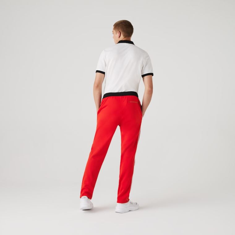 Lacoste SPORT Run-resistant Pleated Tracksuit Pants Červené Černé Bílé | LFxUu4pc