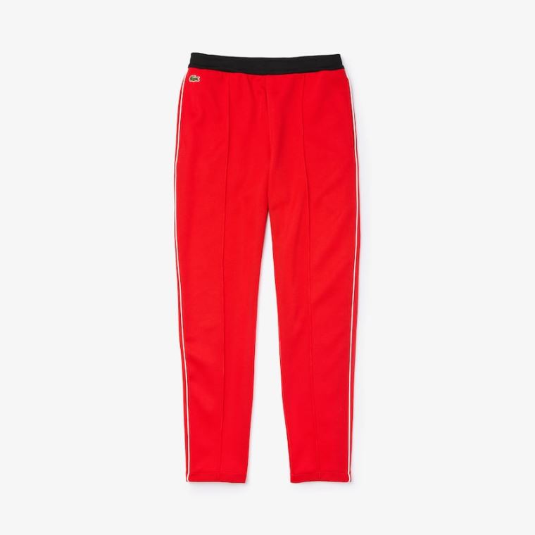 Lacoste SPORT Run-resistant Pleated Tracksuit Pants Červené Černé Bílé | LFxUu4pc