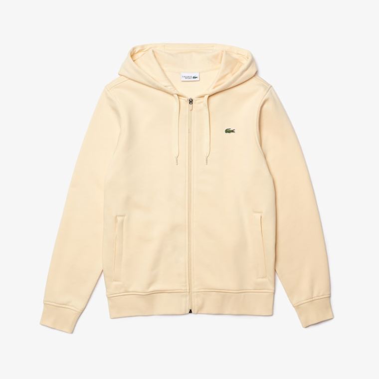 Lacoste SPORT S Kapucí Lehké Bi-material Sweatshirt Béžový | SfOBgwU7