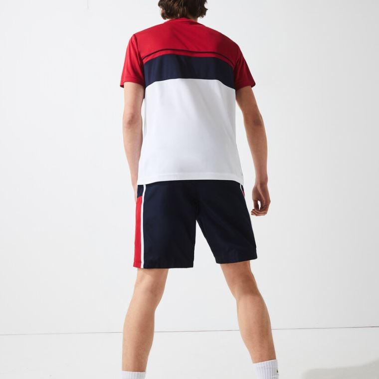 Lacoste SPORT Taffeta Tenisové Shorts Tmavě Blankyt Blankyt Červené Bílé | YNLG1Q7R