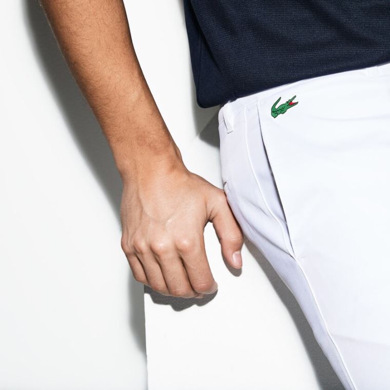 Lacoste SPORT Technical Gabardine Golfové Chino Pants Bílé | g5H3LZSo