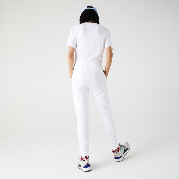 Lacoste SPORT Tenisové Fleece Trackpants Bílé | KvRQcLx4