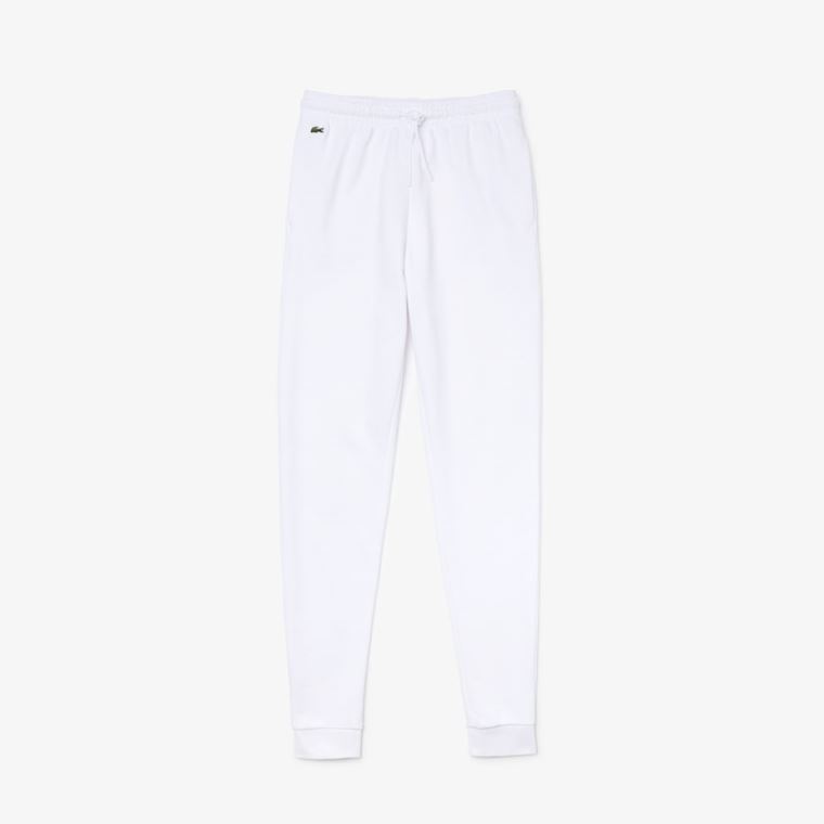 Lacoste SPORT Tenisové Fleece Trackpants Bílé | KvRQcLx4