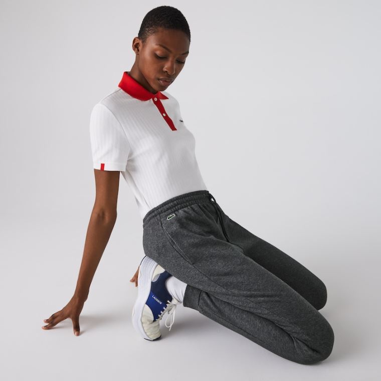 Lacoste SPORT Tenisové Fleece Trackpants Šedé | RE8uulxR