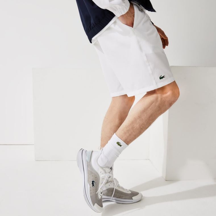 Lacoste SPORT Tenisové Stretch Shorts Bílé | YZw8QYiT