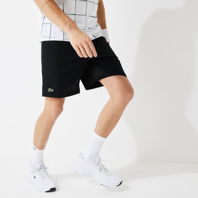 Lacoste SPORT Tenisové Stretch Shorts Černé | uikXyby3