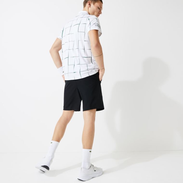 Lacoste SPORT Tenisové Stretch Shorts Černé | uikXyby3