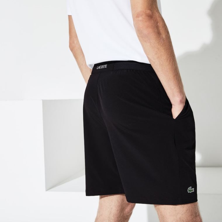 Lacoste SPORT Tenisové Stretch Shorts Černé | uikXyby3