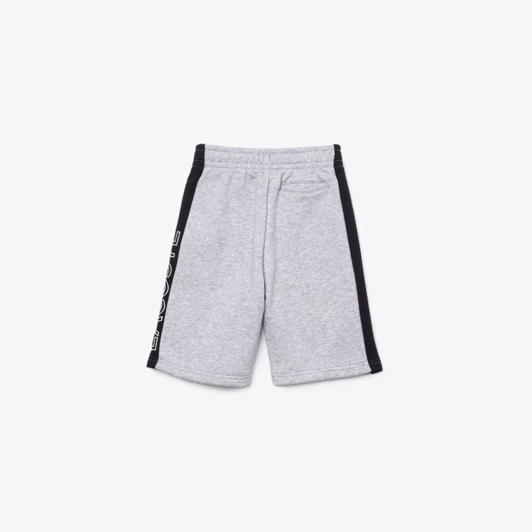 Lacoste SPORT Two-Tone Fleece Shorts Šedé Tmavě Blankyt Blankyt Bílé | ApTqYNjU