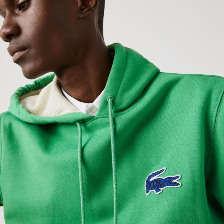 Lacoste S Kapucí Badge Sweatshirt Zelene | dlWzzkeD