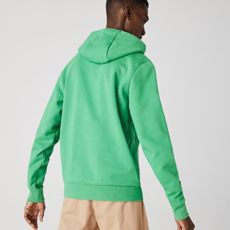 Lacoste S Kapucí Badge Sweatshirt Zelene | dlWzzkeD