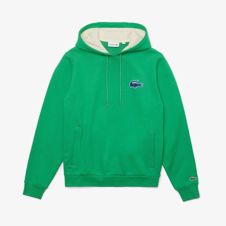 Lacoste S Kapucí Badge Sweatshirt Zelene | dlWzzkeD