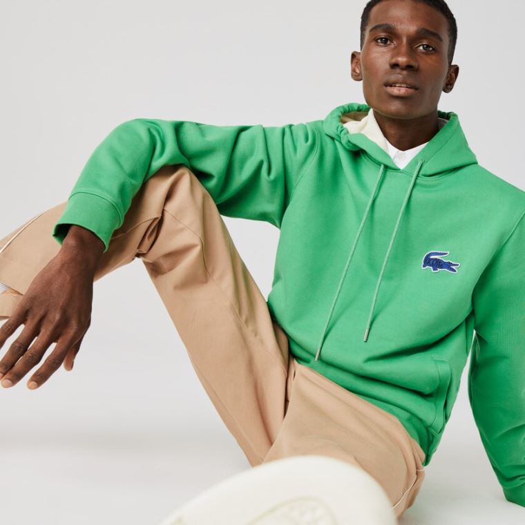 Lacoste S Kapucí Badge Sweatshirt Zelene | dlWzzkeD