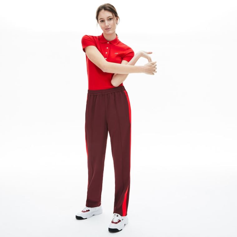 Lacoste Side-Stripe Track Pants Tmavě Červené Červené | OJzb8nR0