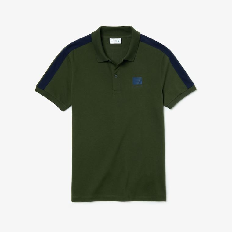 Lacoste Slim Fit Bavlněné Mini Piqué Polo Hnědožlutý Zelene Tmavě Blankyt Blankyt | qoNjp2Cx