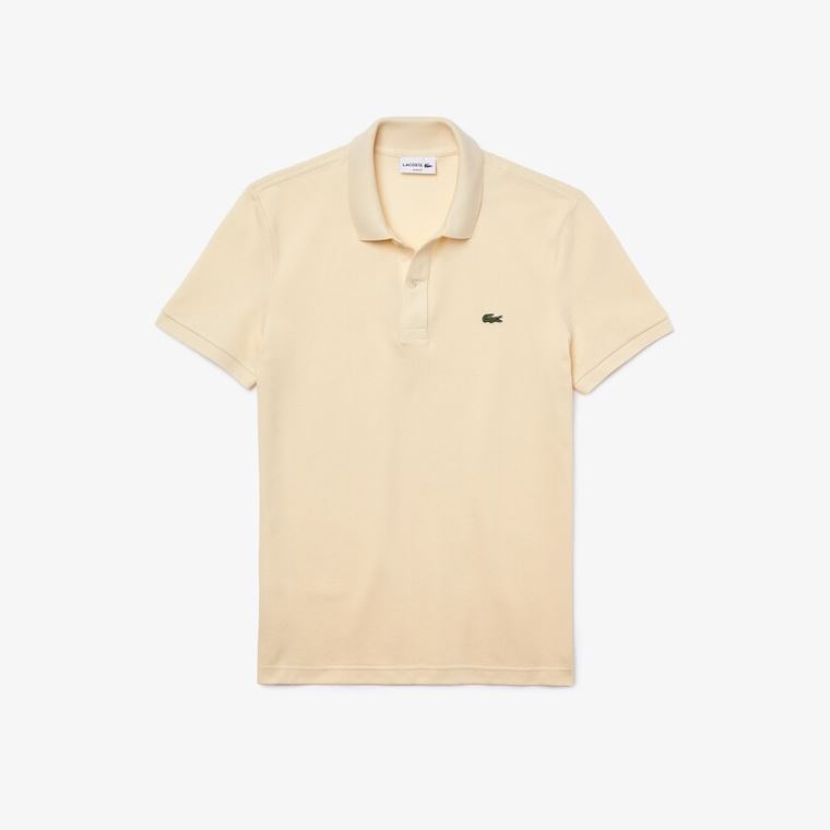 Lacoste Slim Fit Polo in Petit Piqué Béžový | pPbmTjDS