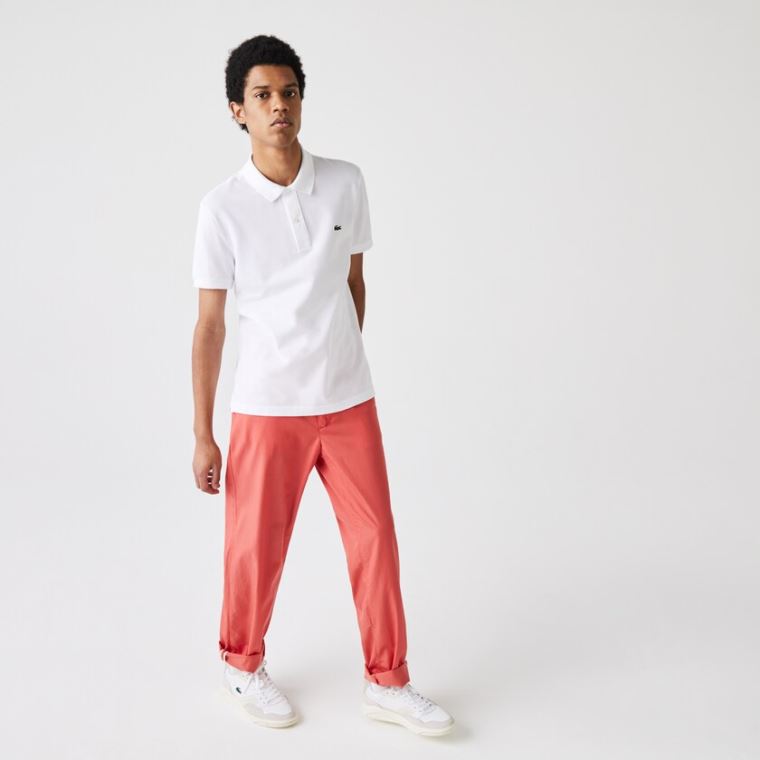 Lacoste Slim Fit Polo in Petit Piqué Bílé | z7cPFgVH