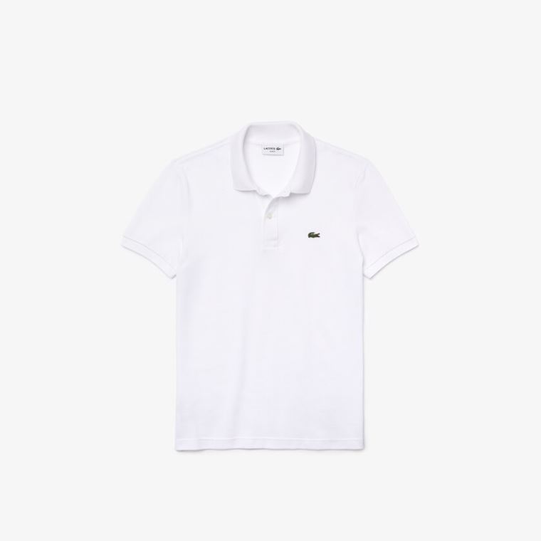 Lacoste Slim Fit Polo in Petit Piqué Bílé | z7cPFgVH