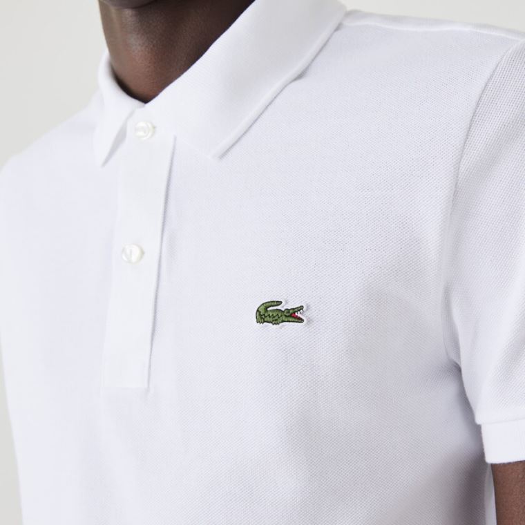 Lacoste Slim Fit Polo in Petit Piqué Bílé | z7cPFgVH