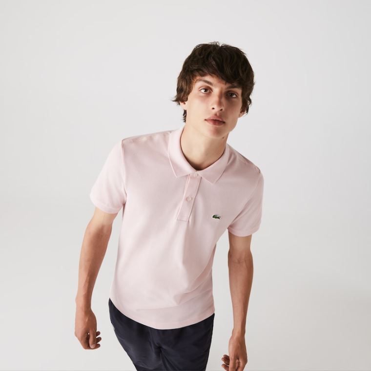 Lacoste Slim Fit Polo in Petit Piqué Světle Růžové | 0nLfdAOl