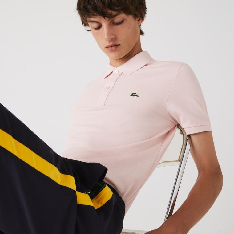 Lacoste Slim Fit Polo in Petit Piqué Světle Růžové | 0nLfdAOl