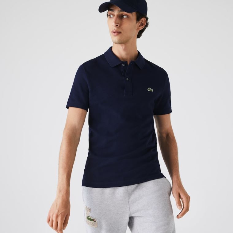 Lacoste Slim Fit Polo in Petit Piqué Tmavě Blankyt Blankyt | aSilV2BV