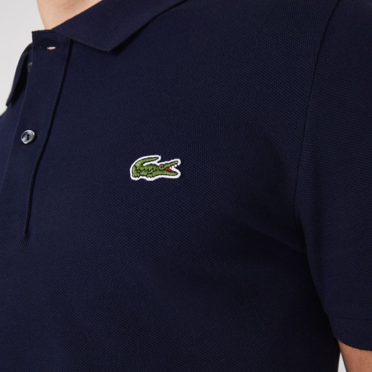 Lacoste Slim Fit Polo in Petit Piqué Tmavě Blankyt Blankyt | aSilV2BV