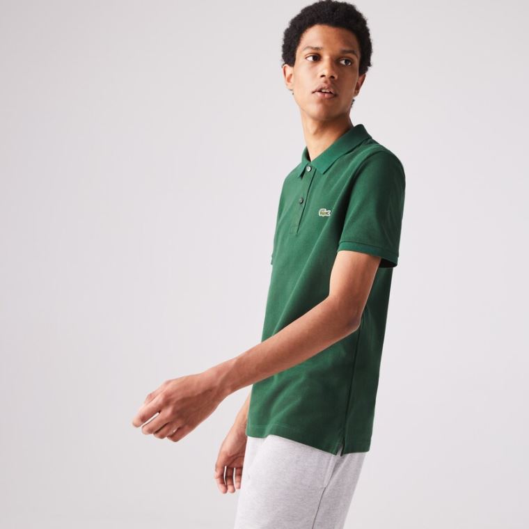 Lacoste Slim Fit Polo in Petit Piqué Zelene | ITG88UFX