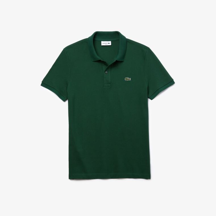 Lacoste Slim Fit Polo in Petit Piqué Zelene | ITG88UFX