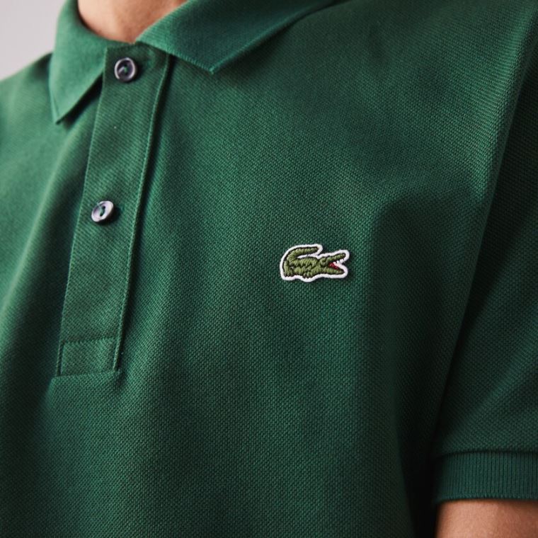 Lacoste Slim Fit Polo in Petit Piqué Zelene | ITG88UFX