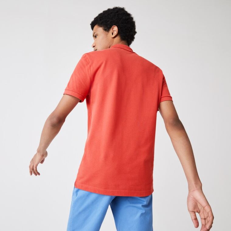 Lacoste Slim Fit Polo in Petit Piqué Červené | H8jZUQ8j