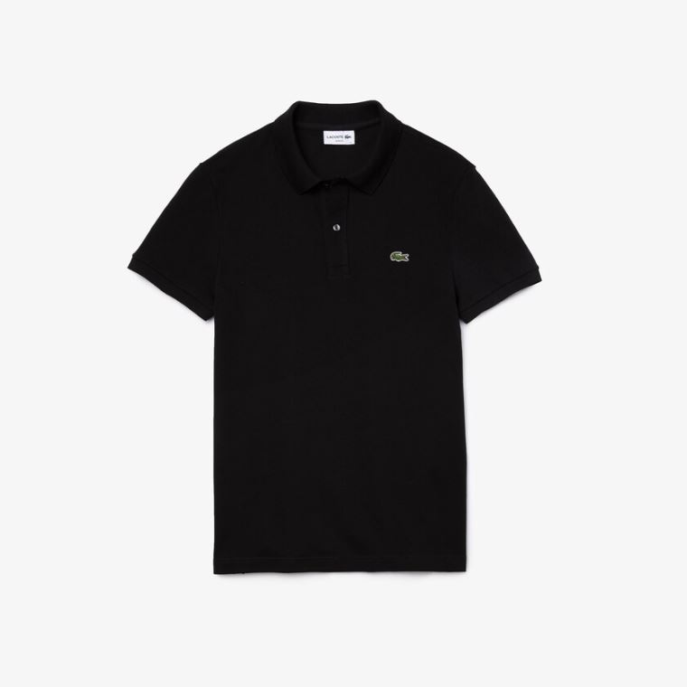 Lacoste Slim Fit Polo in Petit Piqué Černé | vAcSIQRC