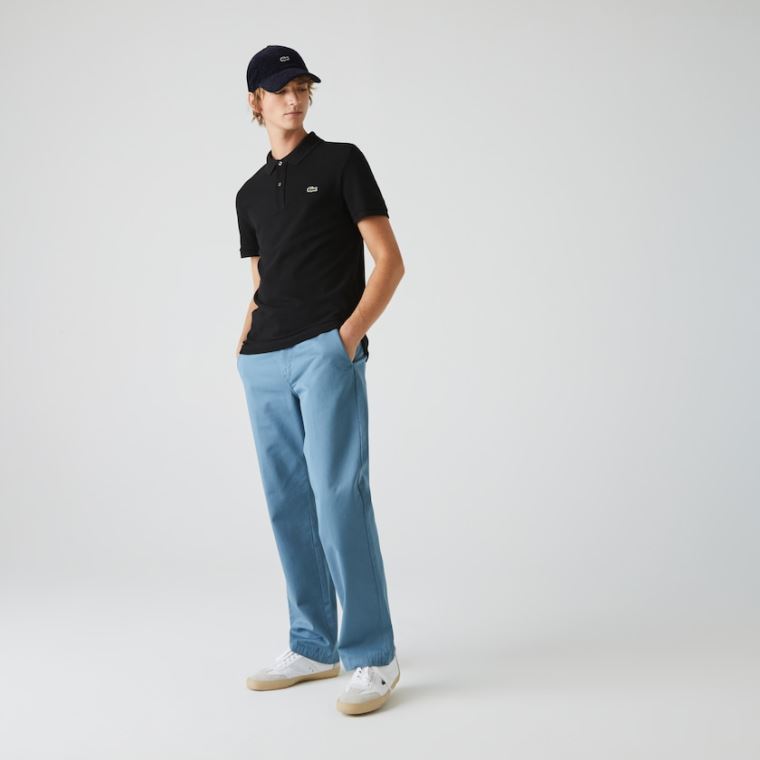 Lacoste Slim Fit Polo in Petit Piqué Černé | vAcSIQRC