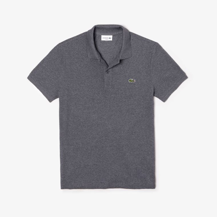 Lacoste Slim Fit Polo in Petit Piqué Šedé | JuYNdObJ