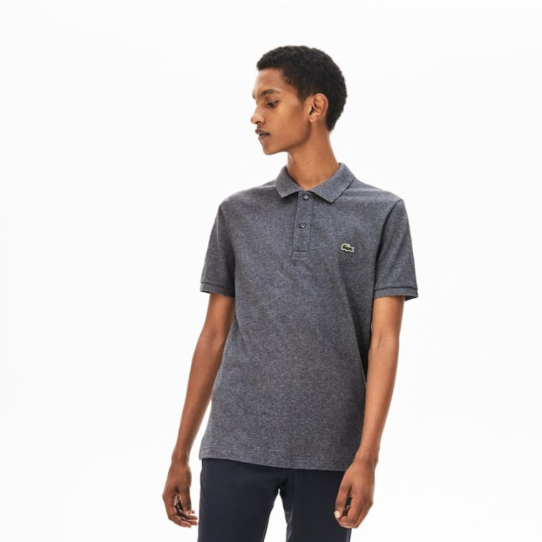 Lacoste Slim Fit Polo in Petit Piqué Šedé | JuYNdObJ