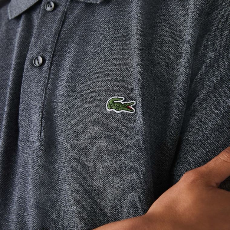 Lacoste Slim Fit Polo in Petit Piqué Šedé | JuYNdObJ